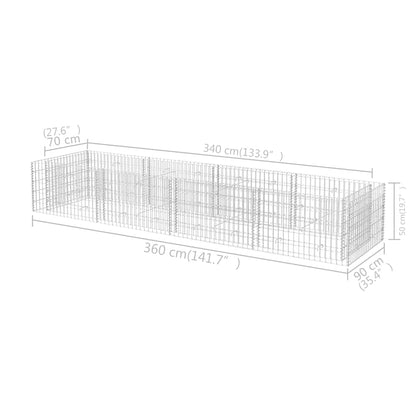 Todiikf Large Silver Galvanized Steel Raised Garden Bed 141.7"x141.7"x19.7" Modern Industrial Planter Box Outdoor Heavy-Duty Flower Bed Kit for Patio Backyard Terrace