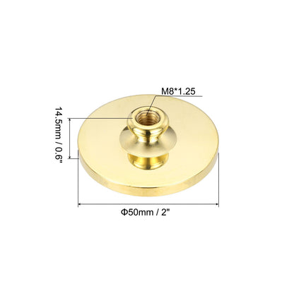 PATIKIL 50mm Blank Wax Seal Stamp, 3 Pack Round Sealing Wax Stamp Vintage Retro Brass Head for Envelope Invitation Cards