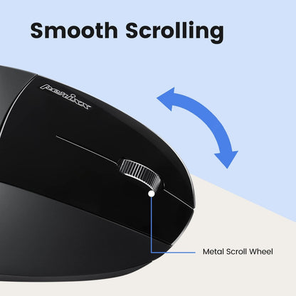 Perixx PERIMICE-713 Wireless Ergonomic Vertical Mouse - 800/1200/1600 DPI - Right Handed - Recommended with RSI User