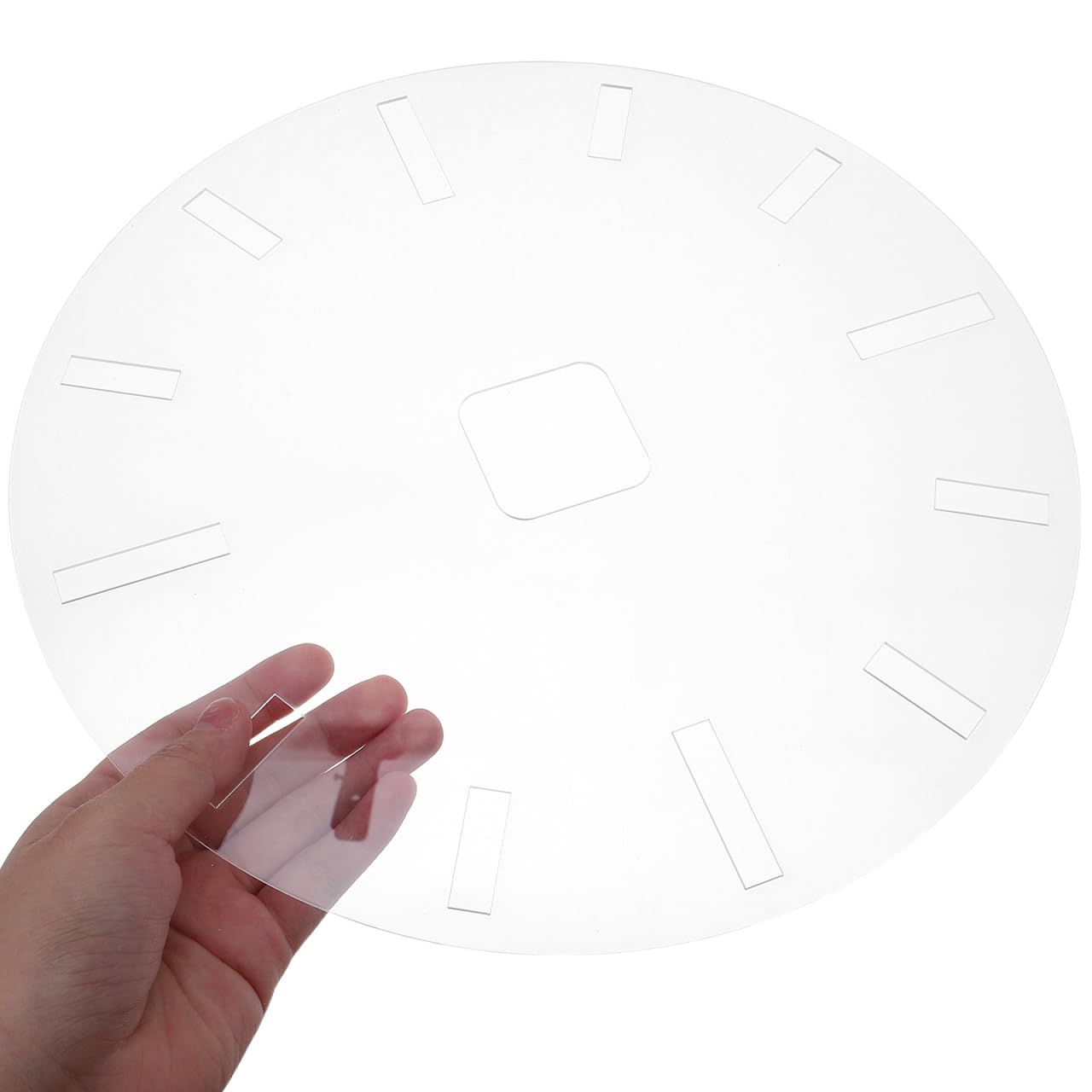 DIYEAH Clock Face: Acrylic Router Template - Clock Face Stencil for Woodworking Crafting Roman Numeral Router Dial Insert Accessory