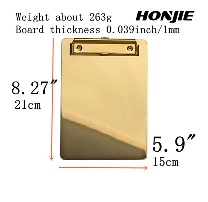 Tsnamay 8.27x5.9 inch Stainless Steel Metal Clipboard,Paper Clipboard for Home, Office, Hospital, Business