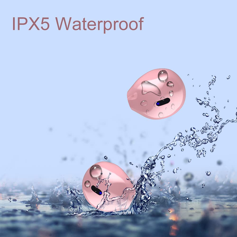 eleror Invisible Earbuds Bluetooth Mini Size, Wireless Earpiece Semi-in-Ear Ear Buds for Small Ear with Clear Sound, Comfortable Fit for Work, Home, Outworks