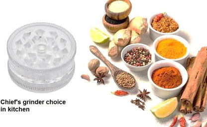 Kitchen Spice Grinder Acrylic, 2pc with Magnet, Clear Color