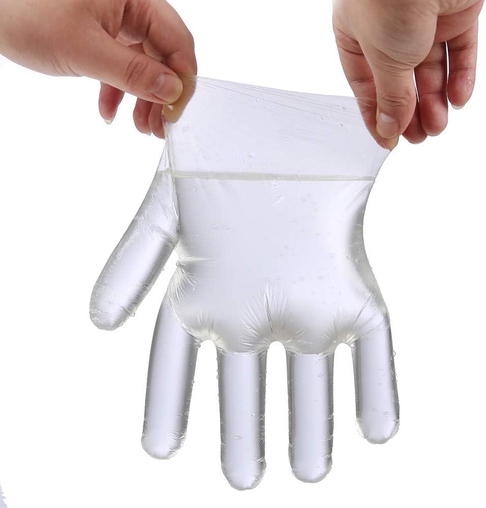 Brandon-super Disposable Food Prep Gloves - 500 Piece Plastic Food Safe Disposable Gloves, Food Handling, One Size Fits Most 500 PCS
