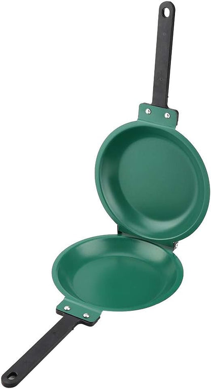 Jerliflyer Double Sided Nonstick Frying Pan, Round Pancake Maker, Coated Bread and Egg Pan