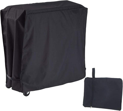 J&C 35x20x34in 80 Cooler Cart Cover-Black Waterproof UV Resistant Patio Rolling Cooler for Most of QT Patio Ice Chest