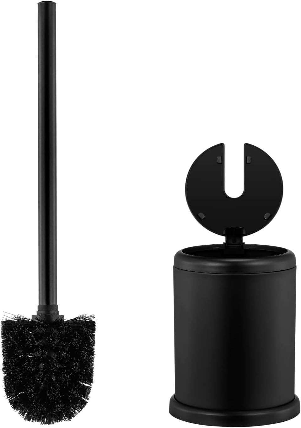 Deluxe Toilet Brush with Lid - ToiletTree Products, Black