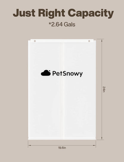 PetSnowy SNOW+ Cat Litter Box Liners, Self-Sealing Waste Drawer Bags for Automatic Cat Litter Box, 120 Pcs