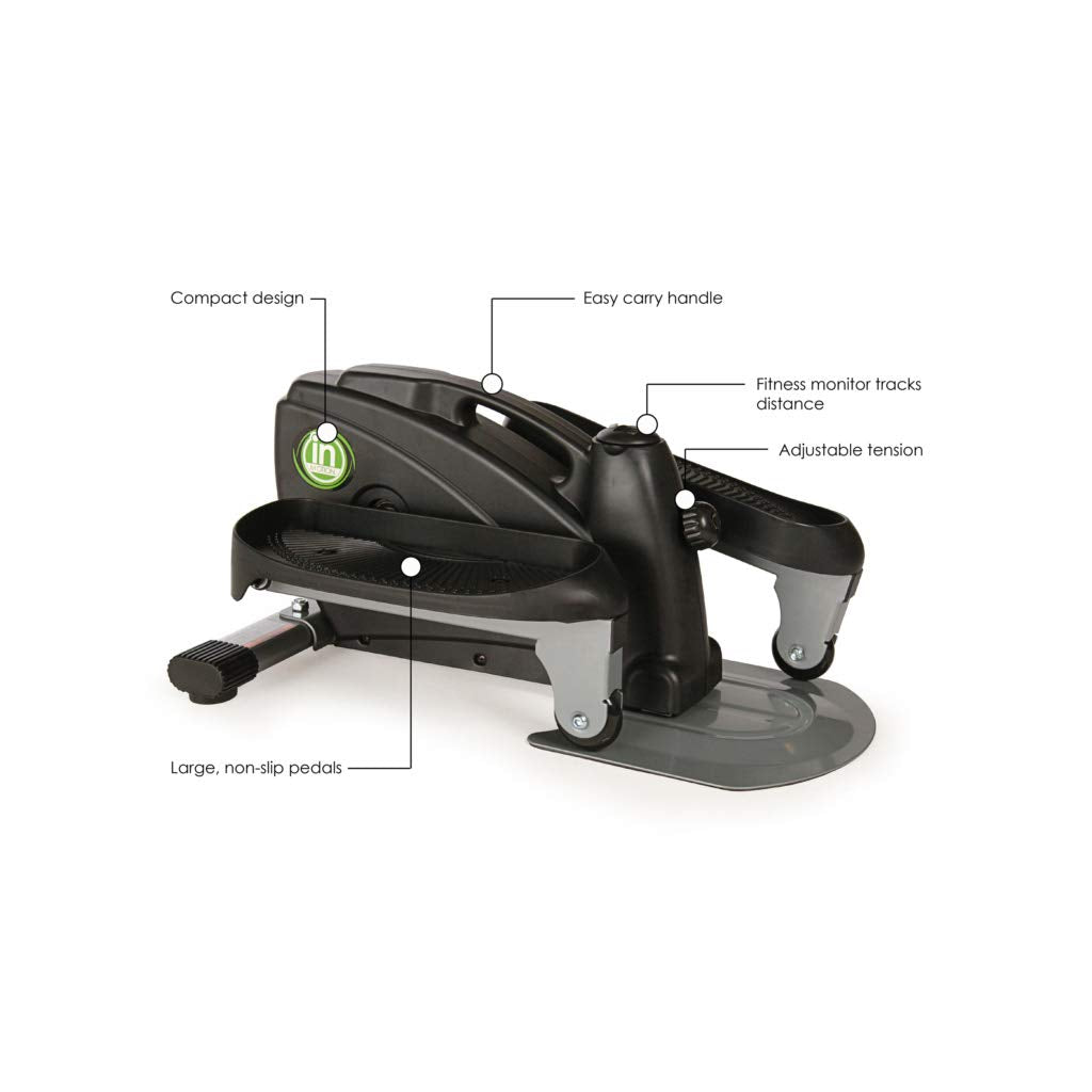 Stamina InMotion Compact Strider Elliptical Foot Pedal Exerciser with Smart Workout App for Home - Up to 250 lbs Weight Capacity