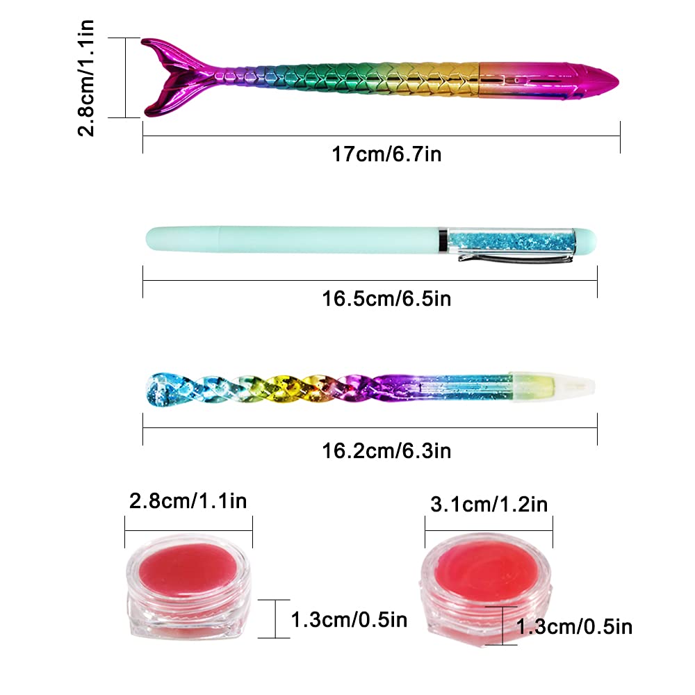 AIFUDA 16 Pcs Diamond Art Tool Kit - Mermaid Spiral Diamond Art Paintings Point Drill Pens, Glue Clay (Pink)