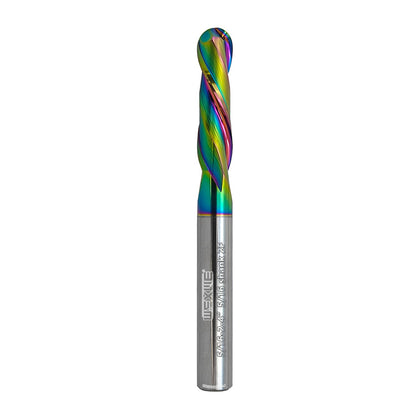 WEXWE Tools Extra Long Ball Nose Carbide End Mill, CNC Cutting Tools for Aluminum Cutting,Wood Cutting, More Wear Resistant, Suit for 3D Carving & Engraving. 2 Flute Router Bits (5/16-4" 1pcs