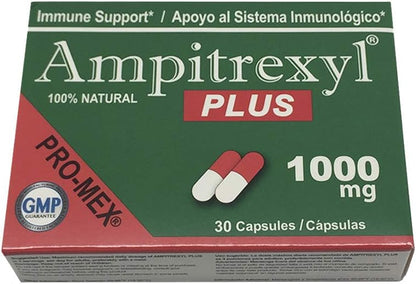 ProMex Immune Immune 1000 30 Pack 3 Ampitrexyl Plus. All-Natural Herb Based Support and Dietary Supplement. Boosts
