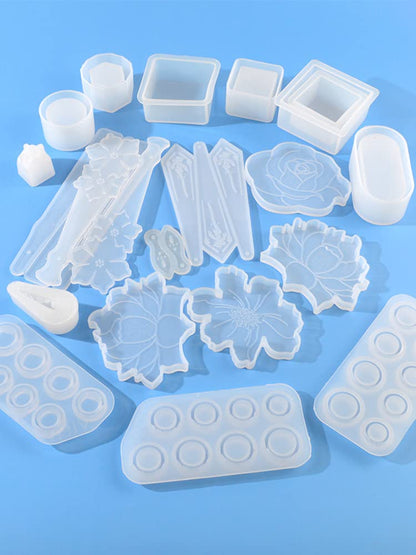 RESIN GO 500g Silicone Mold Epoxy Resin Mystery Boxes Blessing Bags Blind Box Moulds Package - Necklaces, Pendants, Coasters, Trays, Letters and Other Random Molds