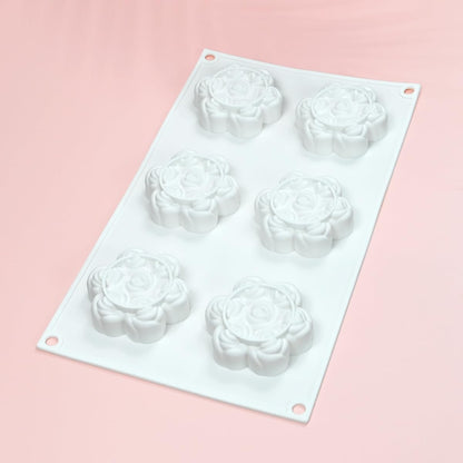 mostsom 3D Hamster Shape Silicone Mold Cake Baking Molds for Dessert Cake Mousse Heart Shape Molds for Making Handmade Soap Making Chocolate Mould (C_ Flower Rose)