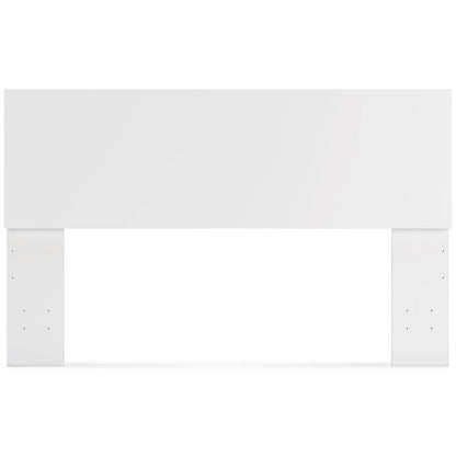 Signature Design by Ashley Onita Contemporary Queen Panel Headboard with Adjustable Height, Wood and Decorative Laminate, 39.53" High, Solid White Finish