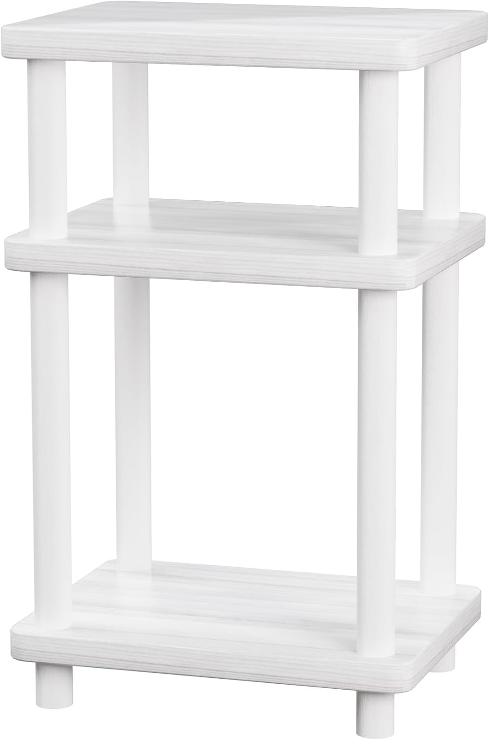 DALEMHOME 3 Solid Wood Tier End Table, Side Table Sofa Couch Table for Living Room, Night Stand Storage Shelf