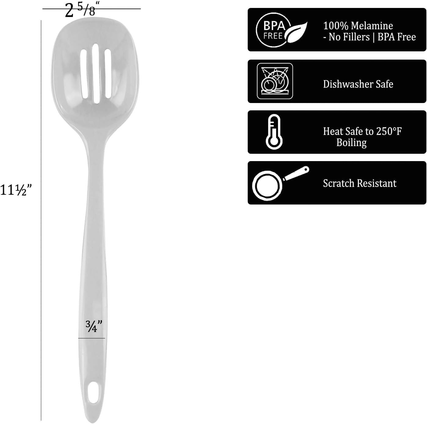 Durable Melamine Cooking Slotted Spoon, Turquoise