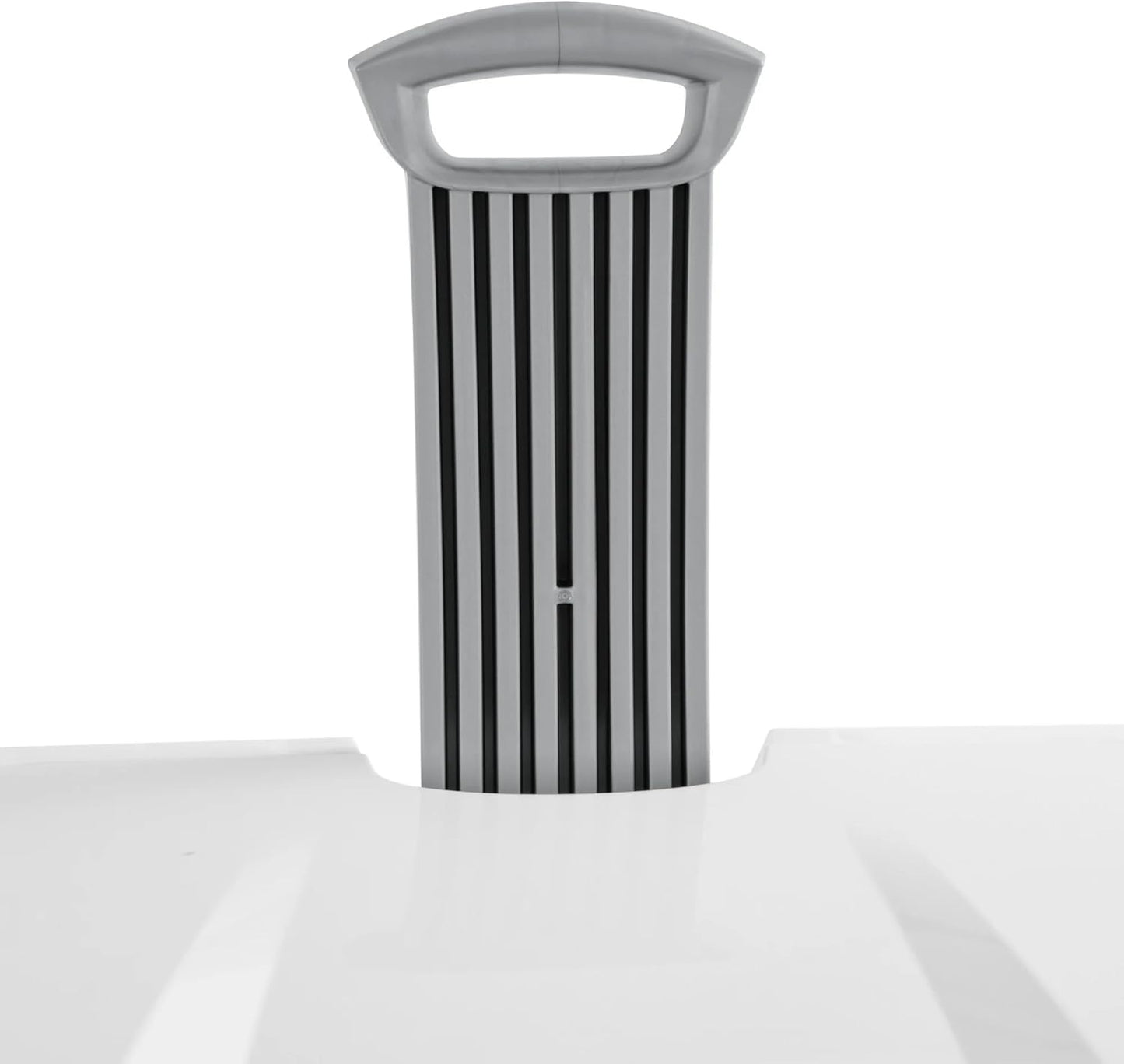 TnLoji Wheeled Plastic Laundry Hamper,Adult-Sized White Rolling Basket,Spacious Storage with Handles for Home & Dorms