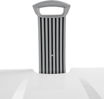 TnLoji Wheeled Plastic Laundry Hamper,Adult-Sized White Rolling Basket,Spacious Storage with Handles for Home & Dorms