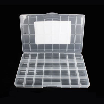 Chemlliy 32 Grids Clear Plastic Organizer Box, Craft Storage Container for Beads Organizer, Art DIY, Crafts Jewelry Storage, Fishing Tackles, Rock Collection, 1 Pack