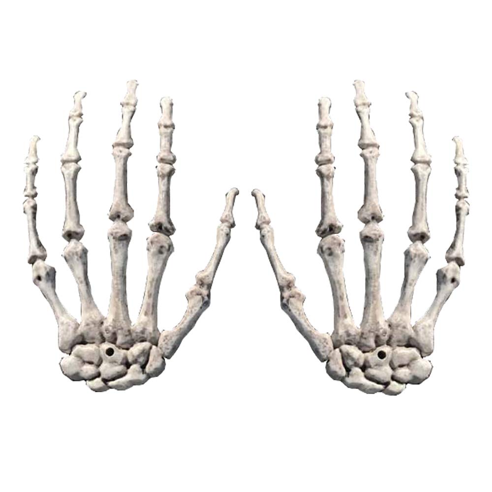 5 Pairs Halloween Skeleton Hands Realistic Plastic Fake Human Hands for Halloween Zombie Party Terror Scary Props