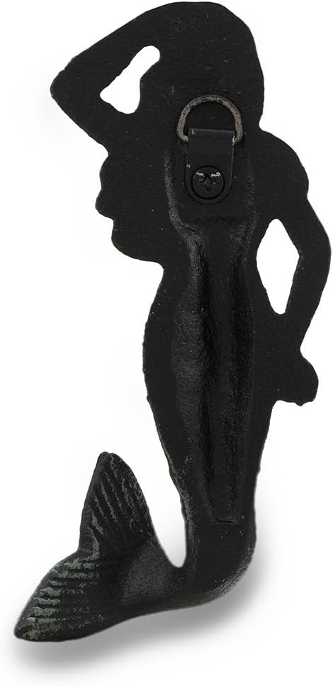 Goddess of the Sea Cast Iron Mermaid Wall Hook