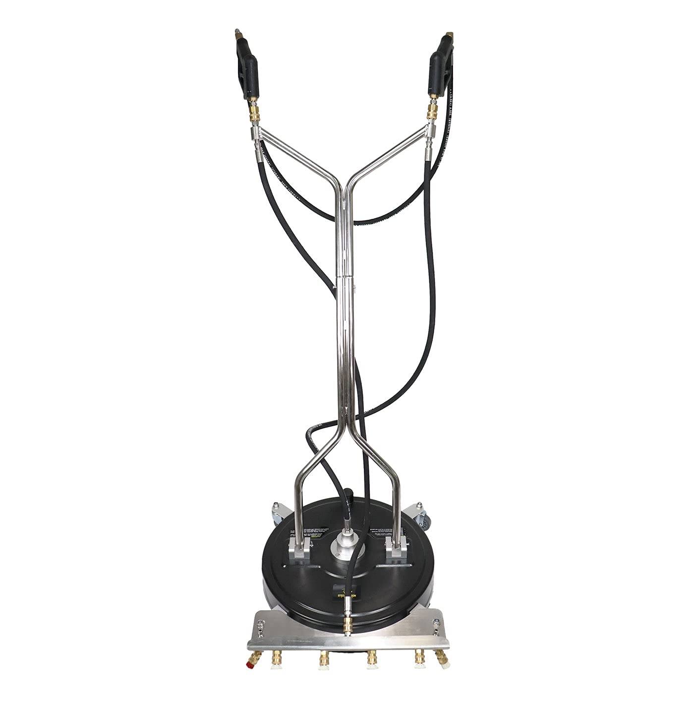 Erie Tools 20" Polypropylene Surface Cleaner with Wheels, 4 Nozzle Spray Bar, Side Nozzles Front Spray Bar, Dual Trigger Guns, Wheels, 4000 PSI 4 GPM