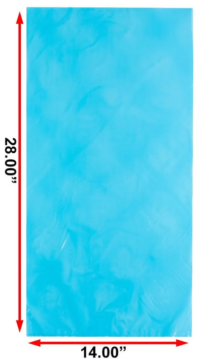 Bits N Things Heavy Duty Blue Plastic Ice Bag | 14" x 28" | Freezer Safe & Recyclable | (20 lb, 250 Count)