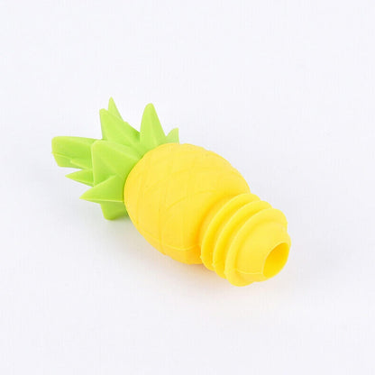 4Pcs Wine Stoppers for Bottles, Pineapple Silicone Caps, Reusable Wine Bottle Sealer, Funny Wine Stopper