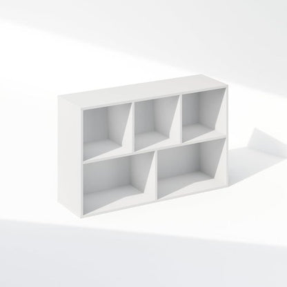 Furinno 5-Cube Closet Organizers - Reversible Storage Shelves for Bedroom | White, 9.4 x 19.5 x 31.5