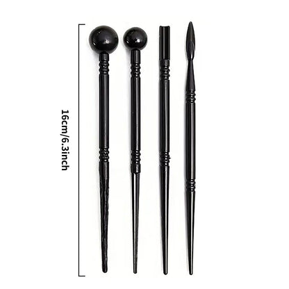 25Pcs Clay Sculpting Tool Set, Polymer Clay Kit with Ball Stylus Pens, Wooden Carving Tools, Dotting Pens & Smoothing Sponge, Multi-Function Craft Tools for Pottery, Ceramic & Nail Art