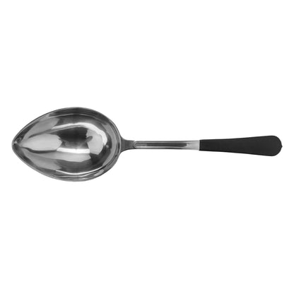 G.E.T. Enterprises 8 oz. Stainless Steel Solid Spoon, Cool-Grip Handle, Dishwasher Safe