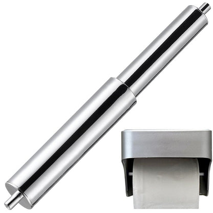 VOSAREA Universal Plastic Toilet Paper Roller, Silver Toilet Paper Roller Rod Spring Loaded Replacement Insert for Bathroom