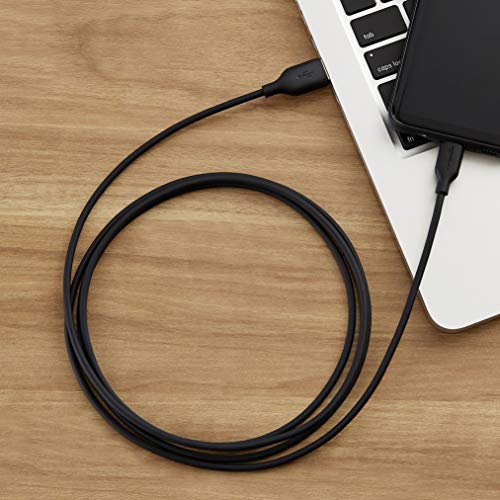 Amazon Basics 2-Pack USB-C to USB-A 2.0 Fast Charger Cable, 480Mbps Speed, USB-IF Certified, for Apple iPhone 16/15, iPad, Samsung Galaxy, Tablets, Laptops, 1.8 m, Black
