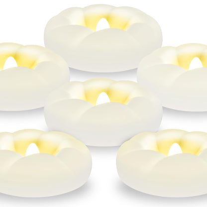 12PACK Flameless LED Floating Candles, 3'' Battery Operated Plastic Flickering Waterproof Tealights for Cylinder Vases, Centerpieces at Wedding, Party, Pool, Holiday (Warm White)