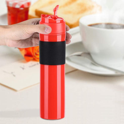 Dioche Bottle, 350ml Portable Tea Coffee Maker Drinking Water Cup for Travelling, Red