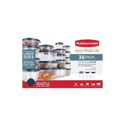 Rubbermaid easyfindLids (36 pieces), Blue