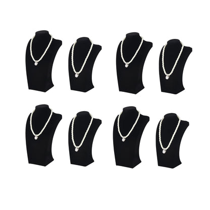 KunGe Necklace Bust Display Stand, Necklace Holder, Pendant Chain Necklace Organizer for Women (Black Velvet, S 1PCS)