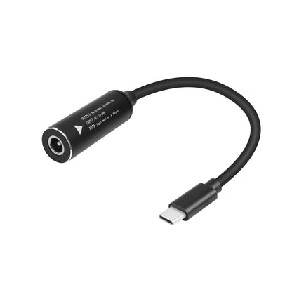 GINTOOYUN PD65W DC5525 to USB-C Charging Cable DC5.5mmx2.5mm Round Female to Type-C Charger Power Adapter Cable for Laptops,Mobile Phones,Tablets, Rechargeables,etc(7Inch)
