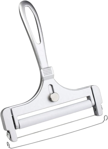 Adjustable Thickness Stainless Steel Wire Cheese Slicer, Kitchen Tool for Soft and Semi-Hard Cheeses