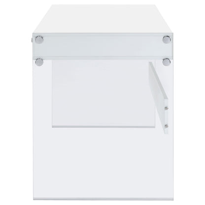 Coaster Home Furnishings Dobrev 48-inch 2-Drawer Writing Desk White High Gloss 800829