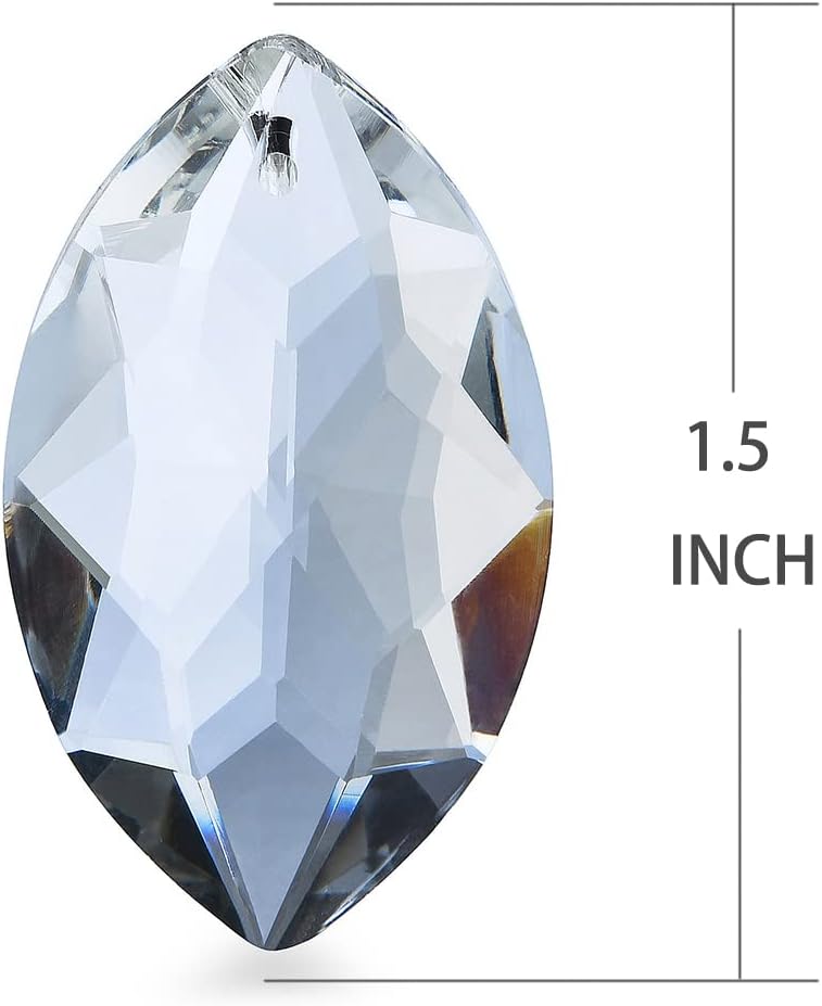 10pcs 1.5"/38mm LoveUnited Crystal Pendants Crystal Suncatcher - Hanging Crystals Prisms for Windows, FengShui, Hanging