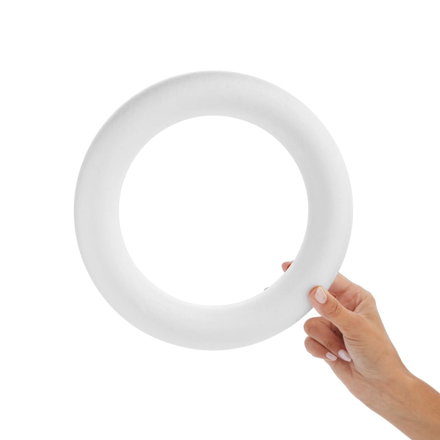 Bright Creations Foam Wreath Form - 10 Inch, White, Set of 4, Round - Wreath Frame for DIY Crafts & Floral Decor