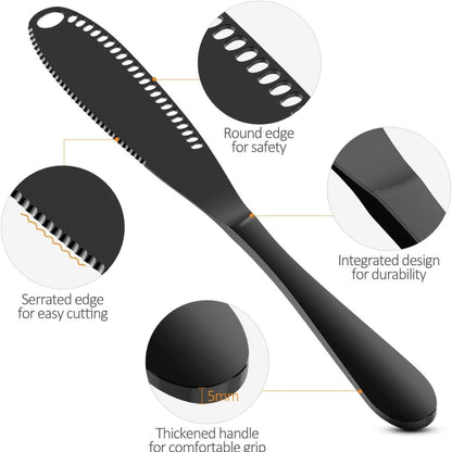 Stainless Steel Butter Spreader, 3 in 1 Kitchen Gadgets (3 Set) - Gold, Silver, Black