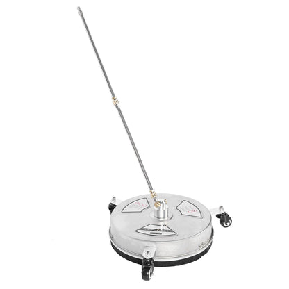 Asixxsix Pressure Washer Surface Cleaner, 4000PSI Stainless Steel Portable with Wheels Power Washer Surface Cleaner, High Pressure with 2 Extension Wand Attachments