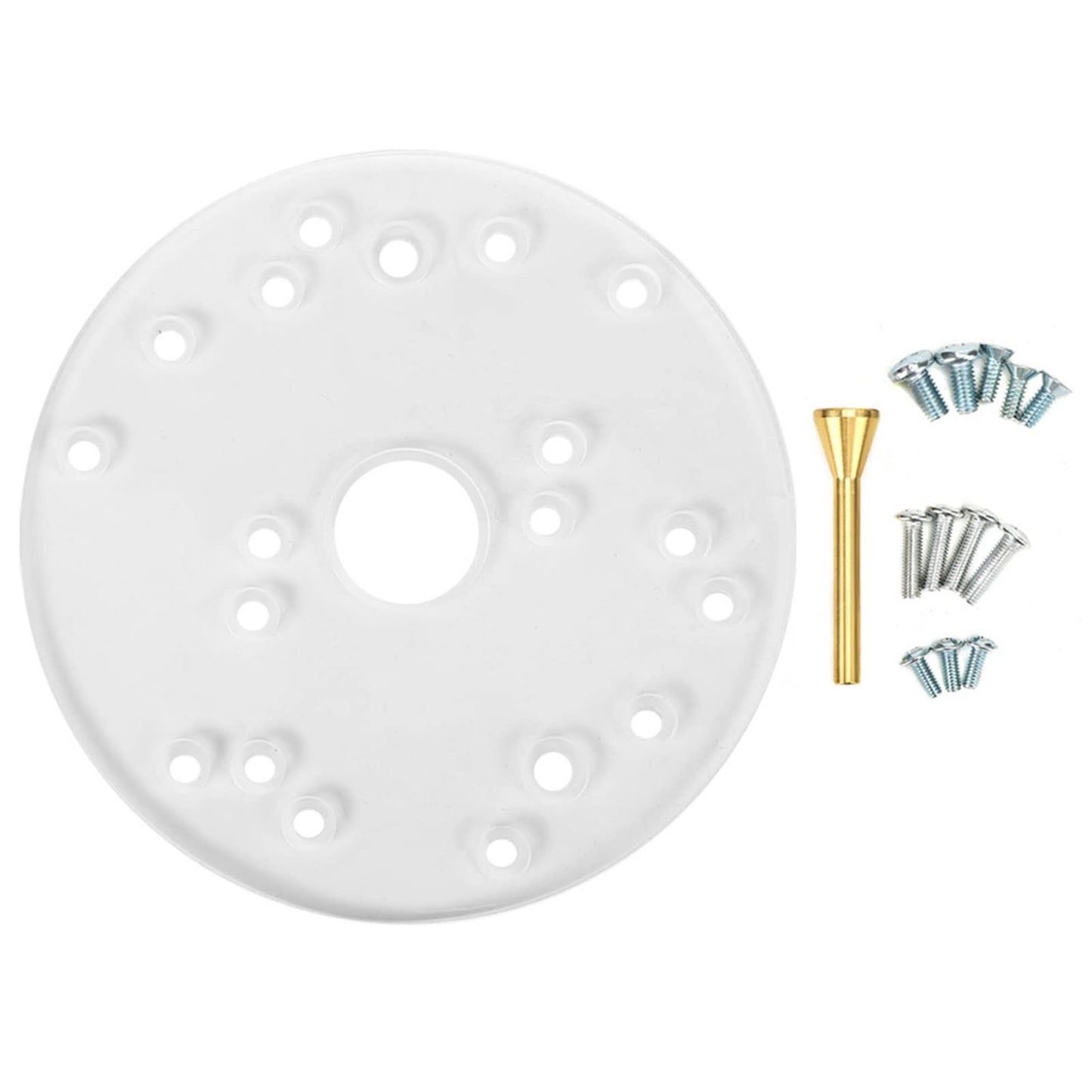 Router Base Plate Replacement, Universal Router Base Adaptor with Centering Pin Acrylic Router Base Attachment Woodworking Router Accessories Parts