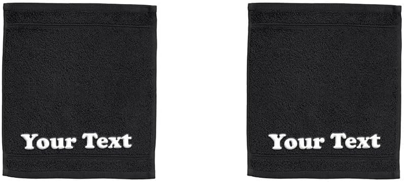 2-Piece Set Personalize Your Towels with Custom Embroidery: Names, Monograms, and Initials. Perfect for Bathroom, Spa