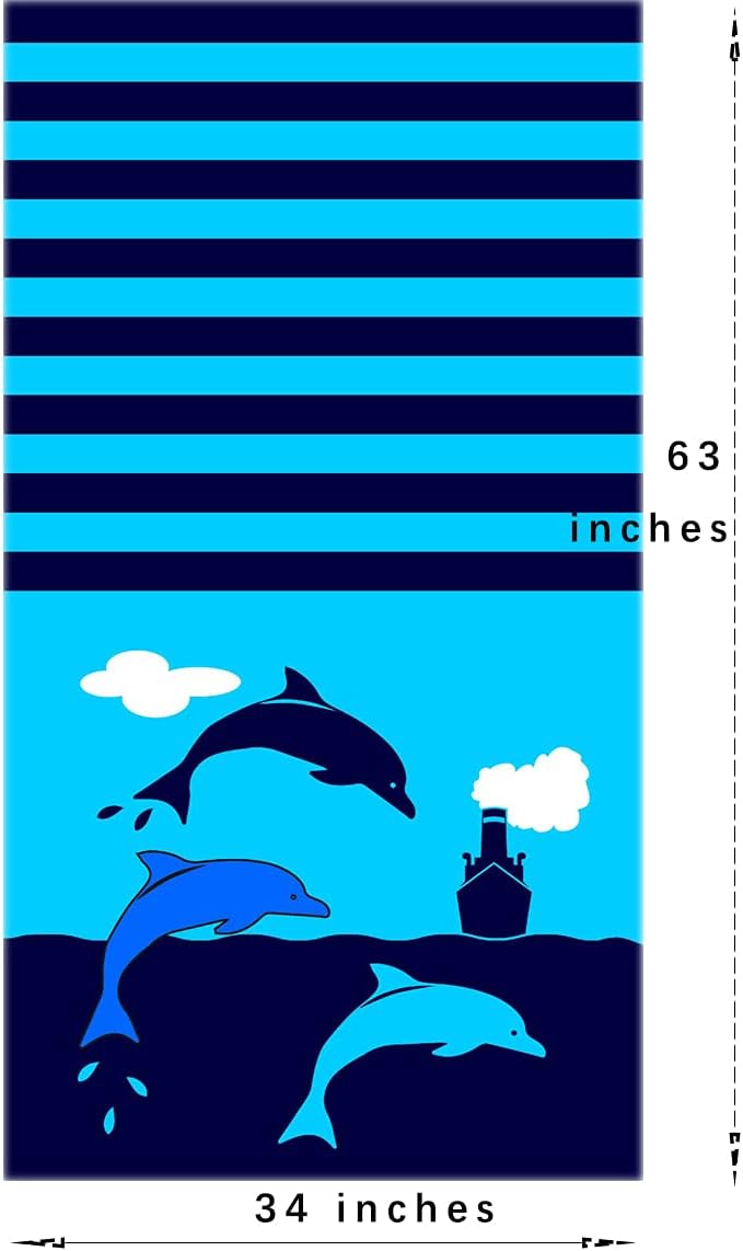 4-Pack 100% 34"x63" Swimming YIFONTIN Beach Towels Cotton Extra Large XL Soft Absorbent Velour Throw Blanket Gift
