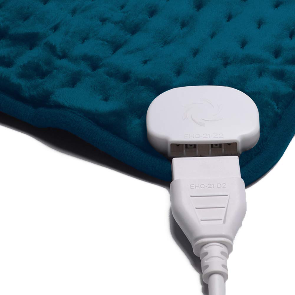 Ambershine 17''x33'' XXXL King Size Heating Pad with 12 Temperature Settings & 4 Auto-Off Countdown Timers, Pain Relief for Back/Neck/Shoulders/Abdomen/Legs, Christmas Gifts for mom dad (Dark Gray)