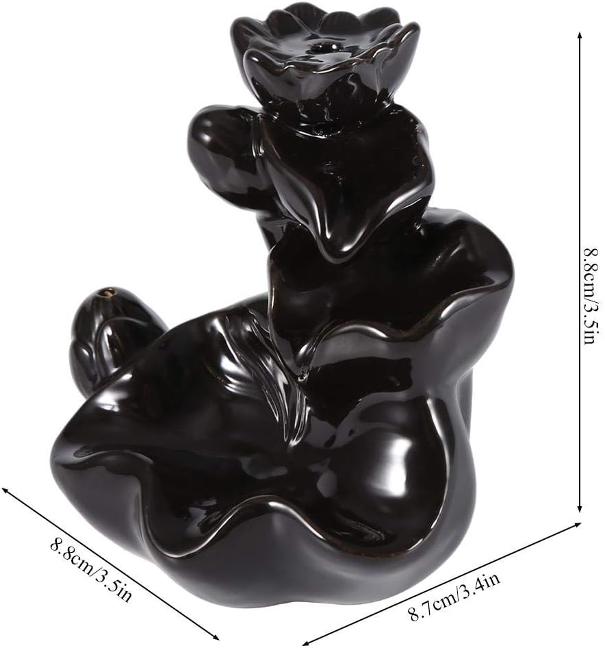 AUNMAS Ceramic Glaze Incense Holder - Backflow Step Up Incense Stand for Home Office Decor